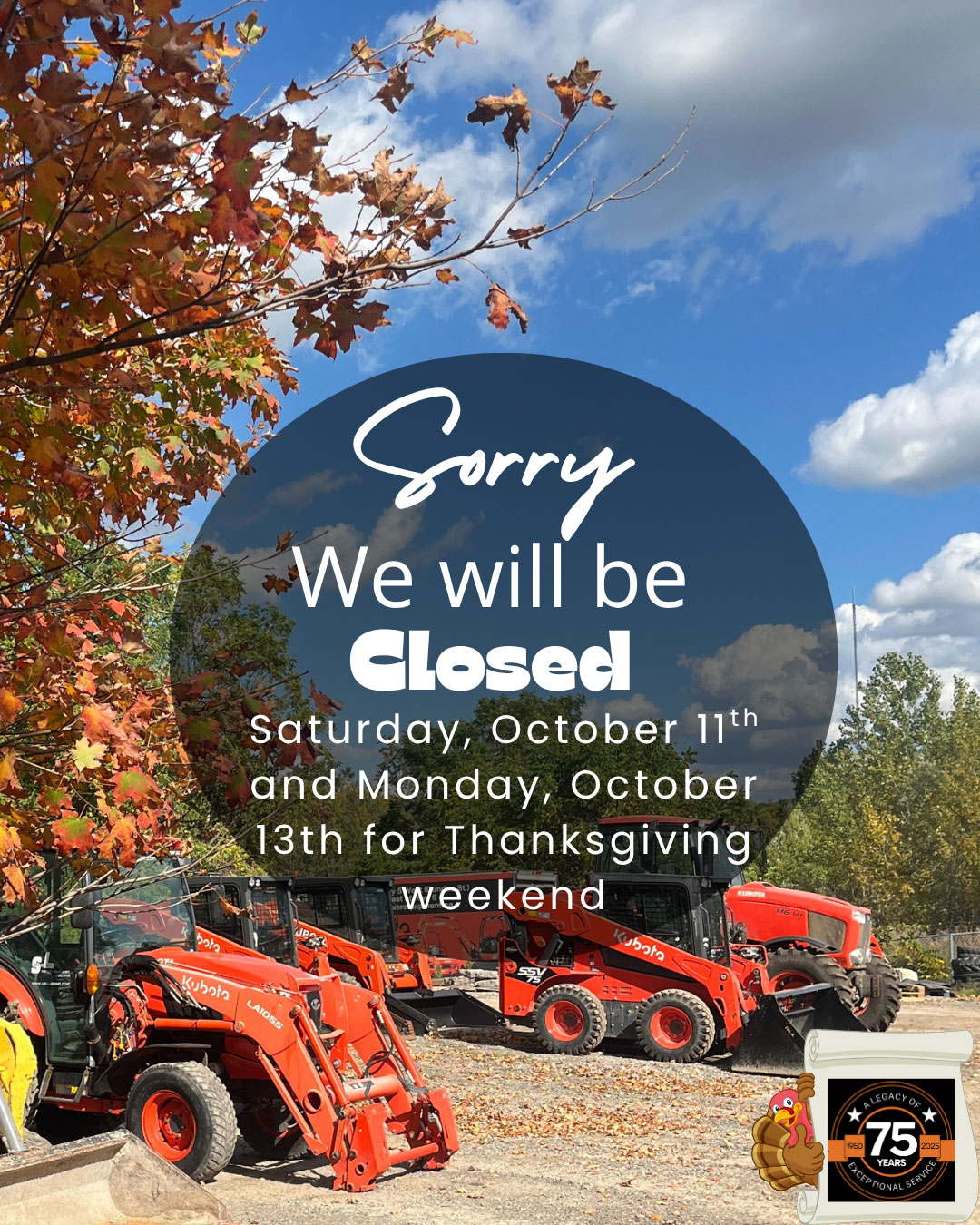 Closed for Thanksgiving